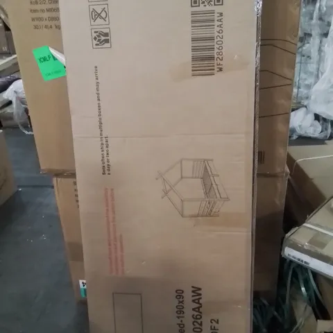 BOXED CATHLENA SINGLE HOUSE BED WHITE (2BOXES)