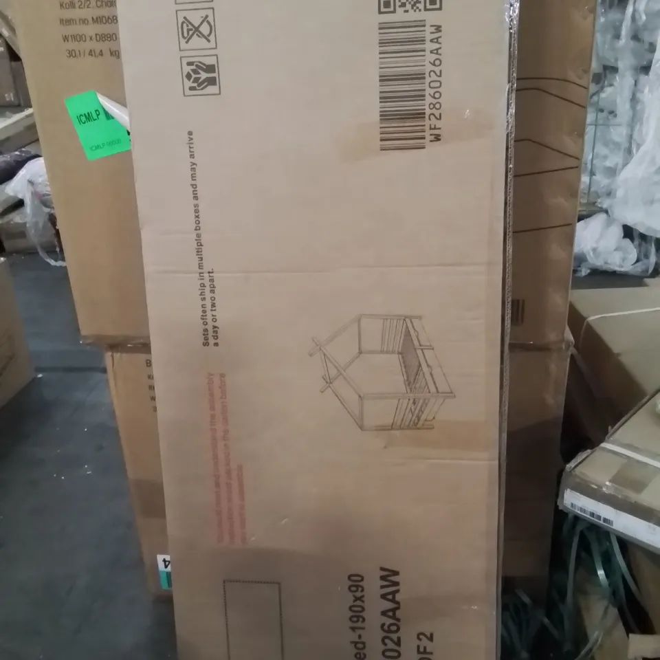 BOXED CATHLENA SINGLE HOUSE BED WHITE (2BOXES)