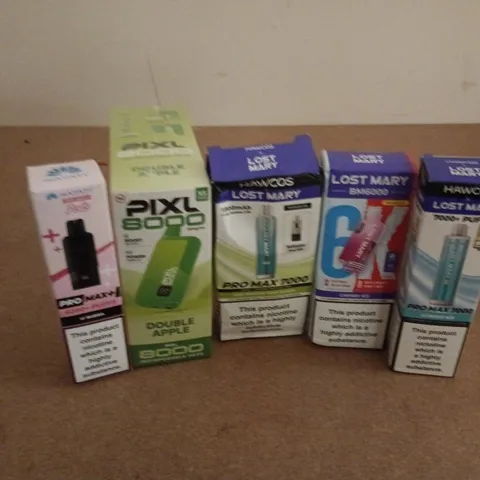 APPROXIMATELY 20 ASSORTED E-CIGARETTE PRODUCTS TO INCLUDE BRANDS SUCH AS LOST MARY, HAYATI, PIXL, ETC - COLLECTION ONLY