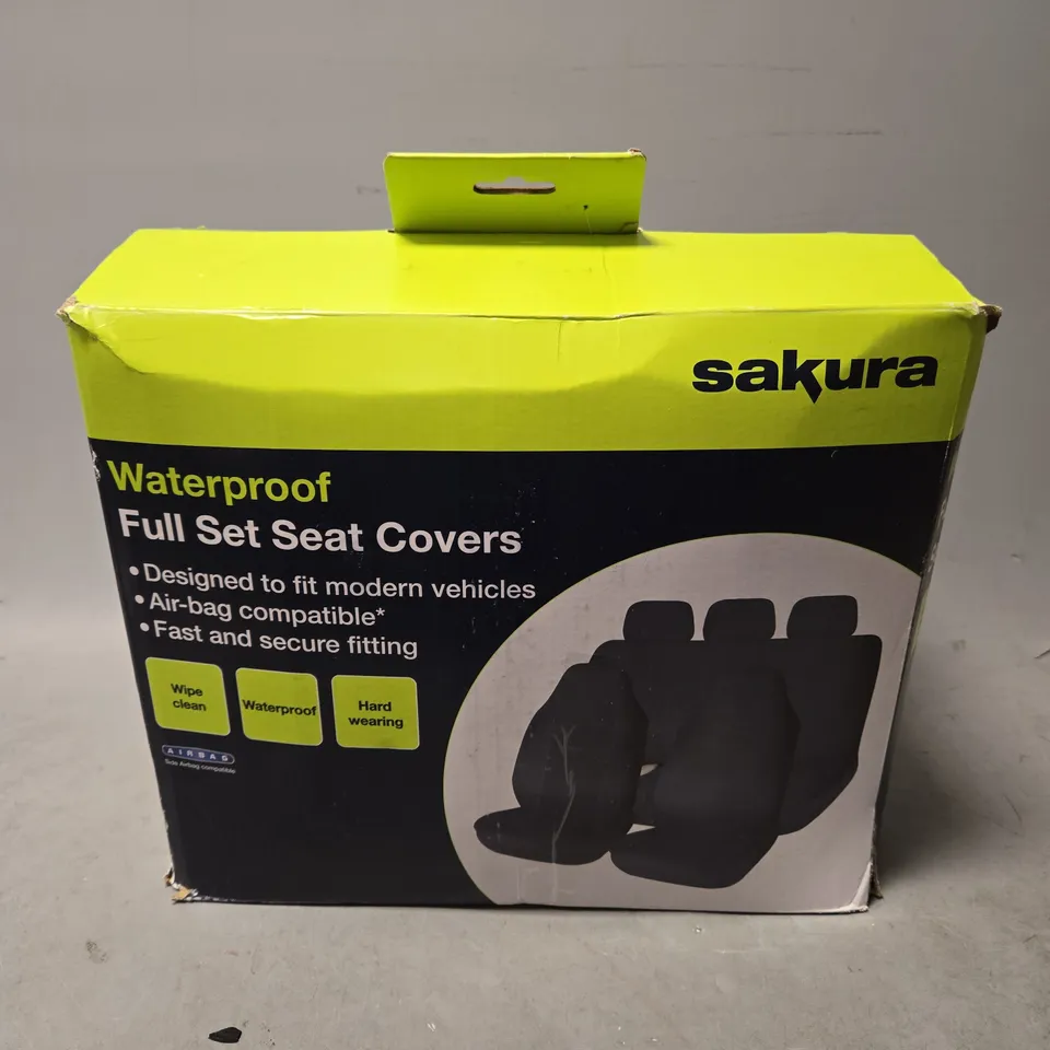 BOXED SAKURA WATERPROOF SET OF SEAT COVERS 