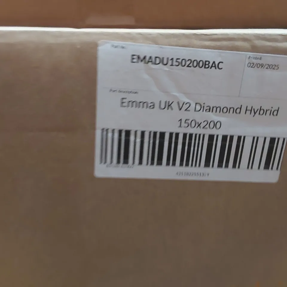 BRAND NEW BOXED EMMA UK V2 DIAMOND HYBRID 150 x 200CM KING SIZE MATTRESS 