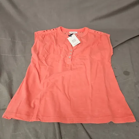 WHITE STUFF DINA TANK IN MID CORAL SIZE 12