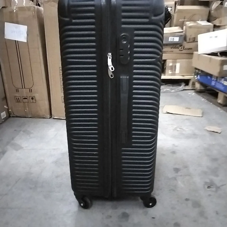 BOXED NEO BLACK HARD SHELL LUGGAGE SUITCASE