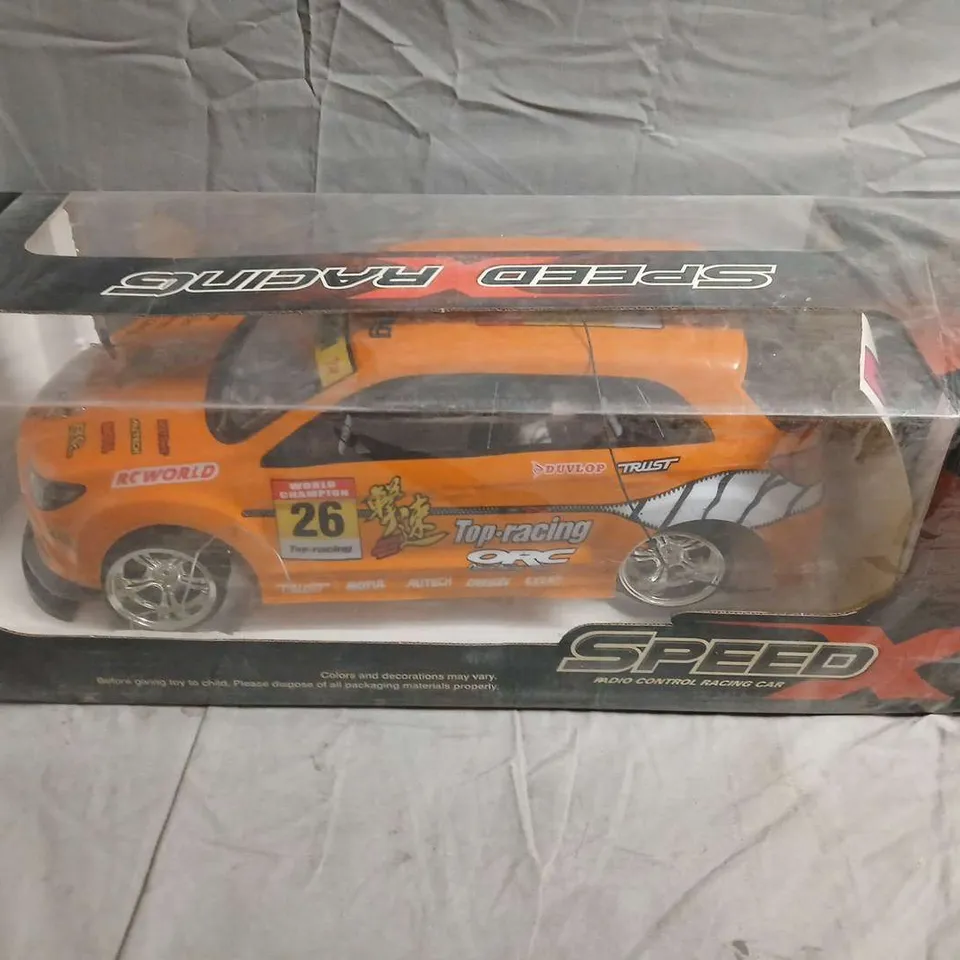 RC RACING CAR – ORANGE, BOXED
