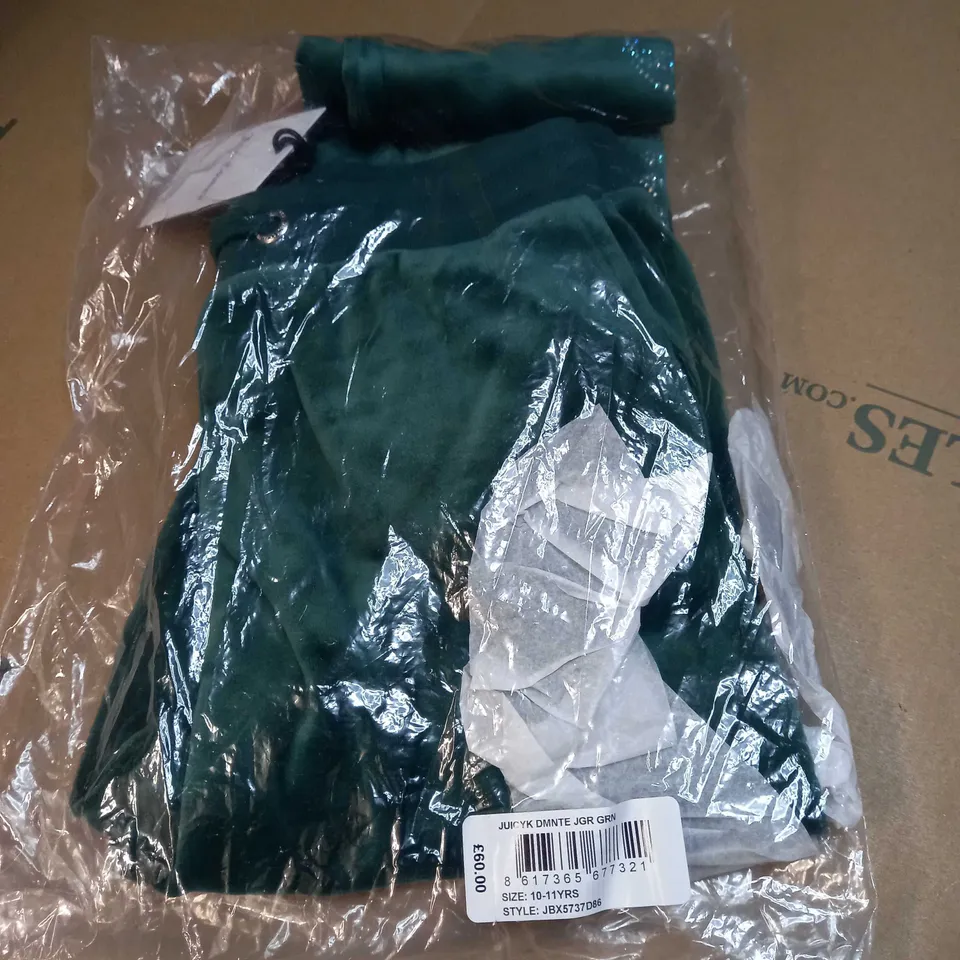 PACKAGED JUICY COUTURE EMERALD JOGGERS - AGE 10/11YRS