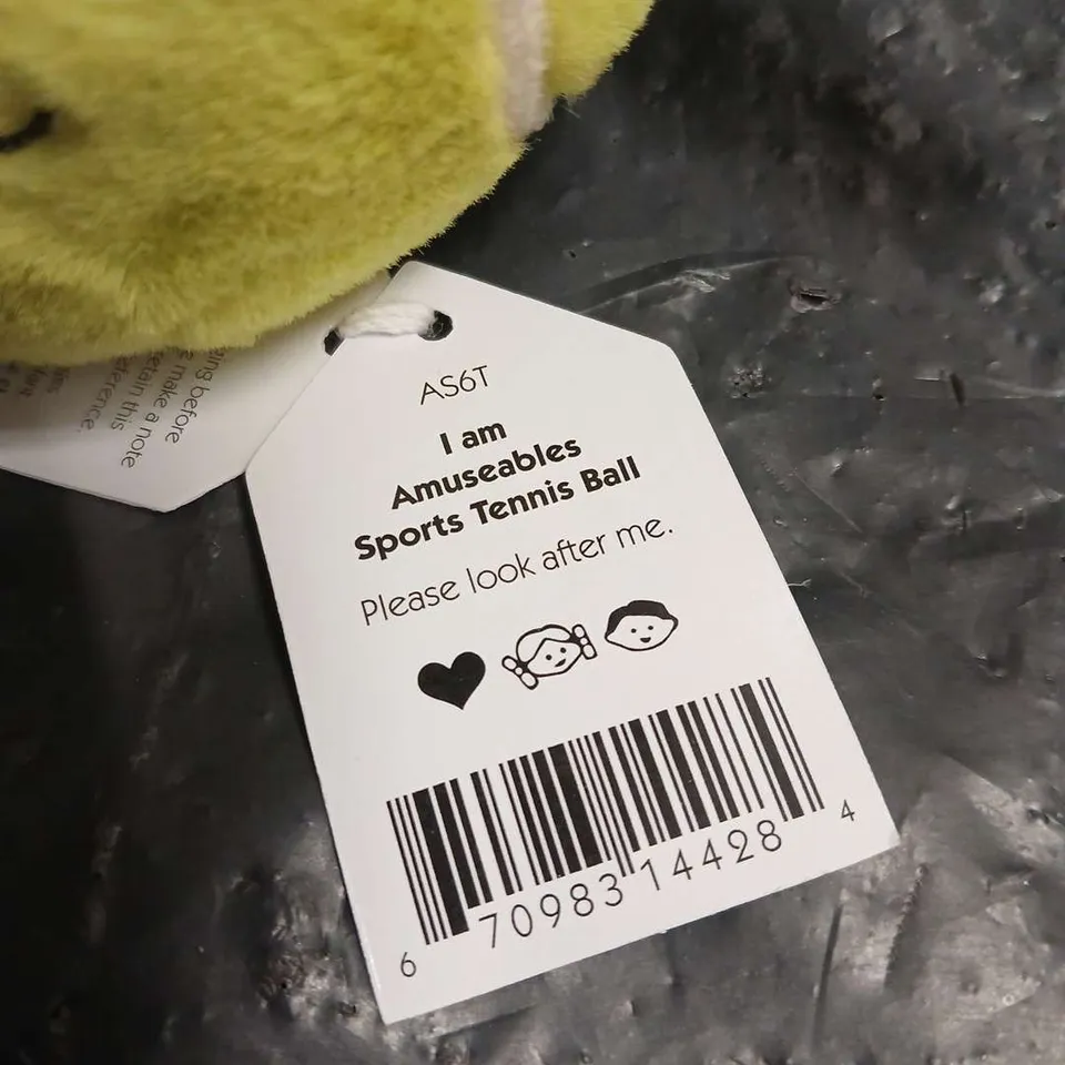 JELLYCAT AMUSABLES SPORTS TENNIS BALL PLUSH 