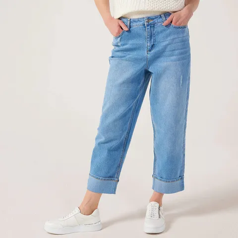 RUTH LANGSFORD TURN BACK BOYFRIEND JEAN STANDARD SIZE 18 INDIGO