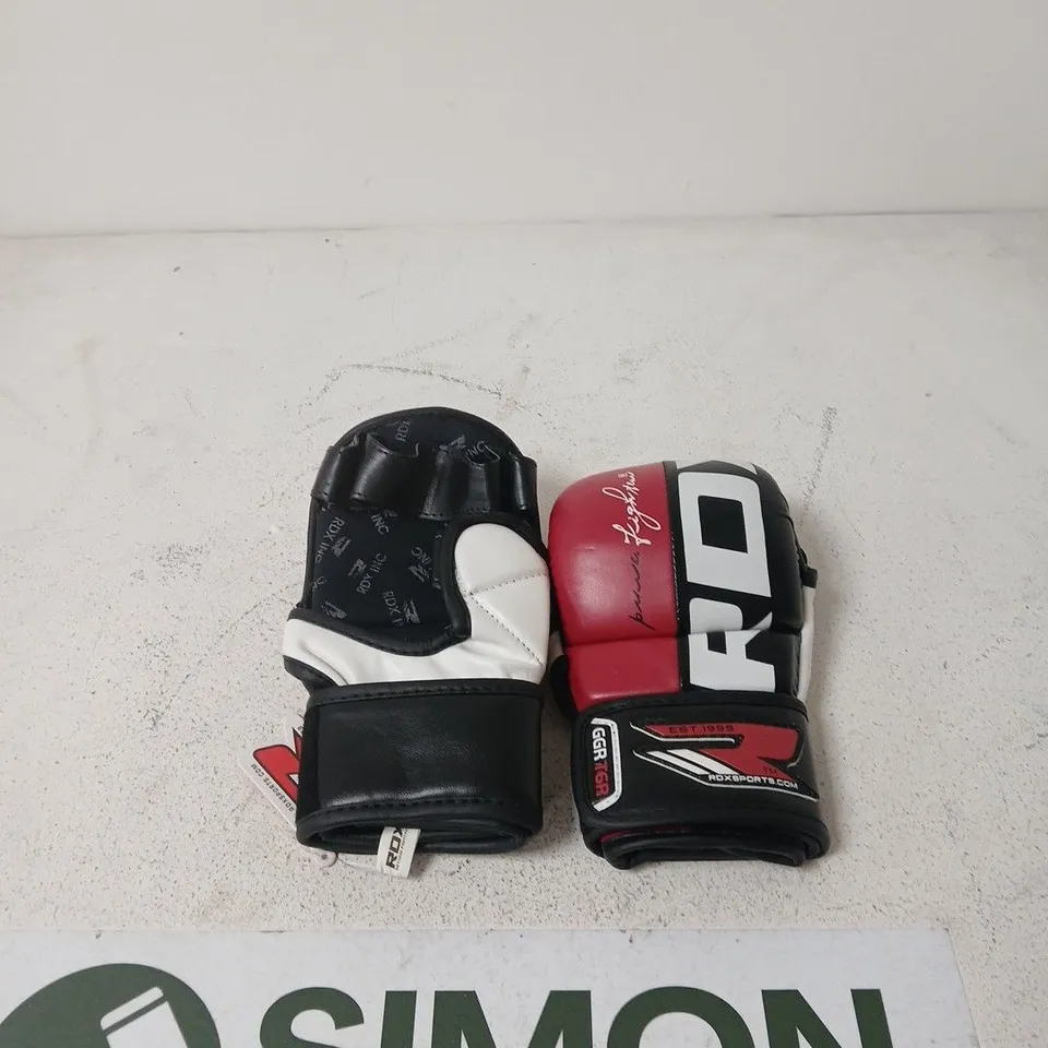RDX GRAPPLING MMA TRAINING LEATHER GLOVES SIZE M/L