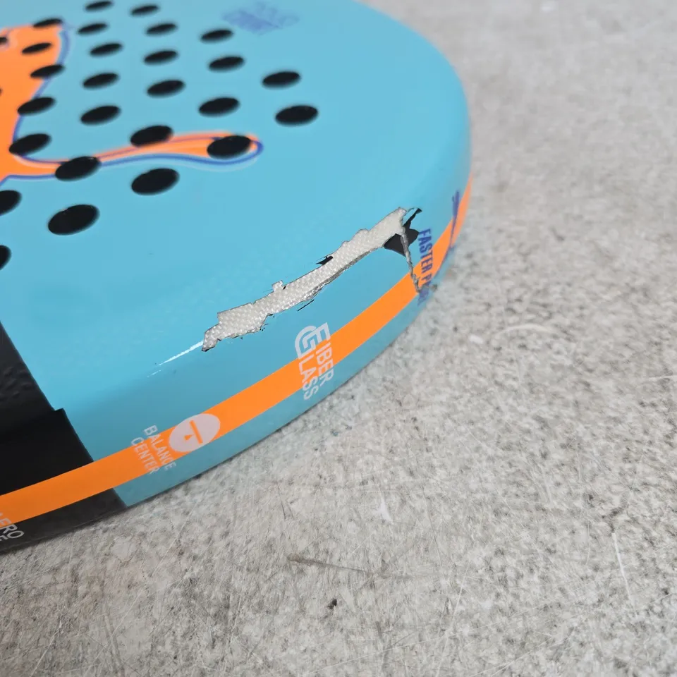 NOVA COURT FASTER PADEL RACKET – BLUE/ORANGE DESIGN (PADDLE) UNBOXED