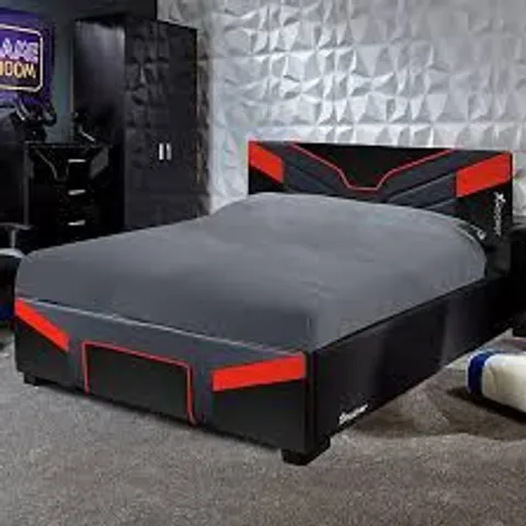 BOXED X ROCKER CERBERUS DOUBLE GAMING BED - RED/BLACK (1 BOX)