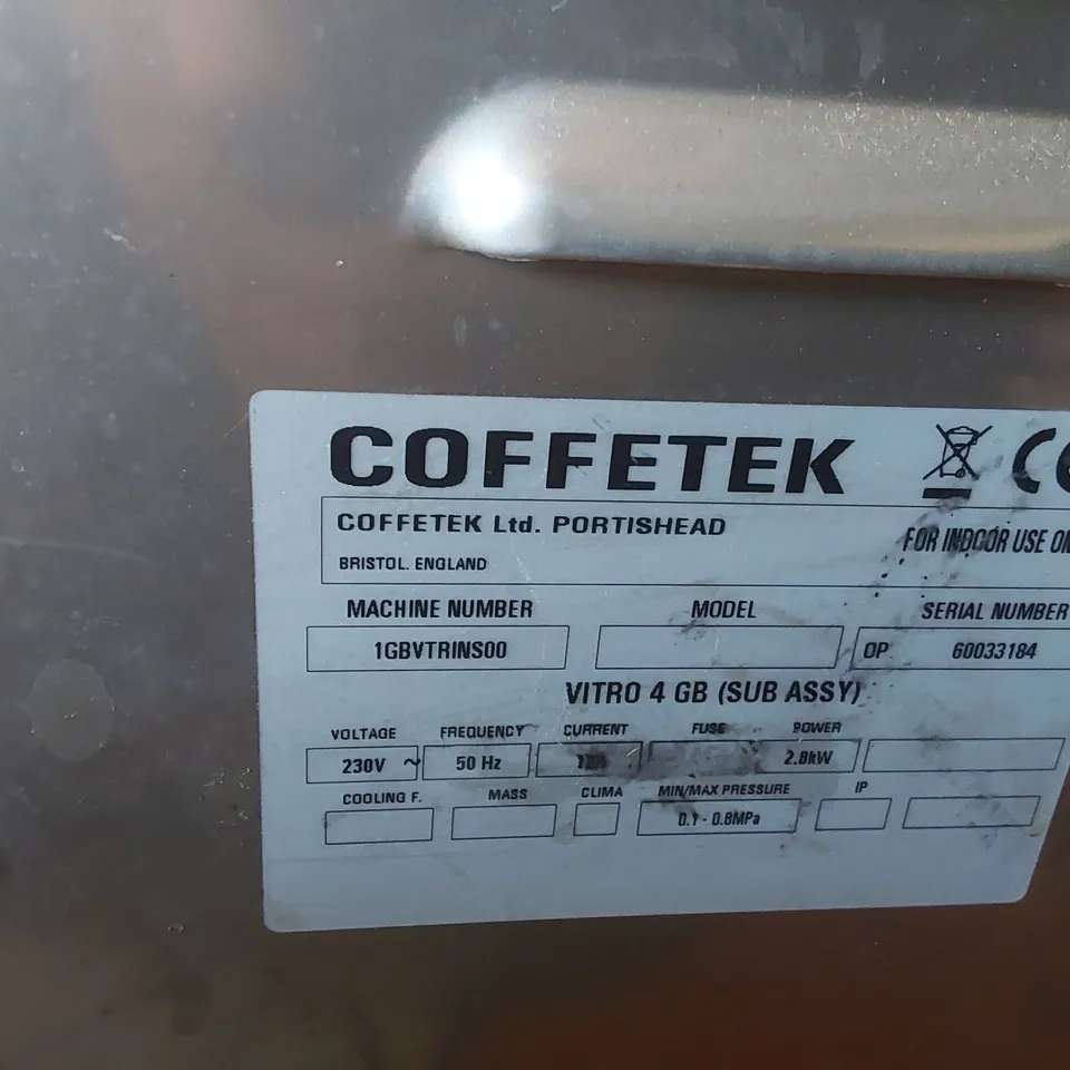 COFFETEK VITRO 4 GB COMMERCIAL COFFEE MACHINE 