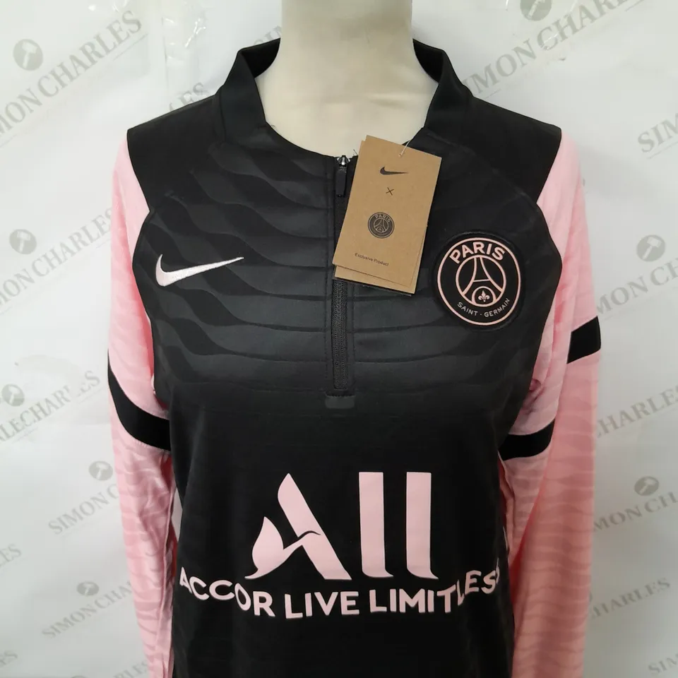 NIKE PSG FC 1/4 ZIP TRAINING TOP SIZE S
