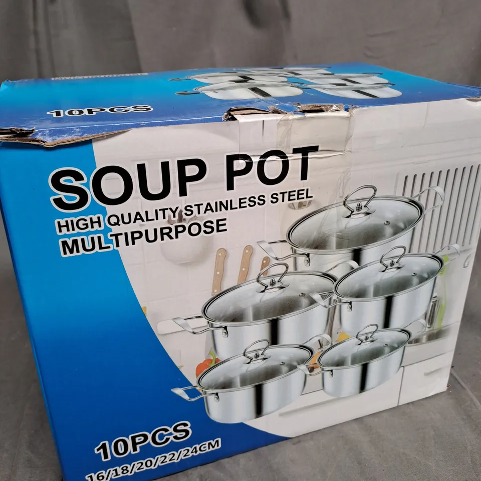 BOXED 10 PIECE SOUP POT 