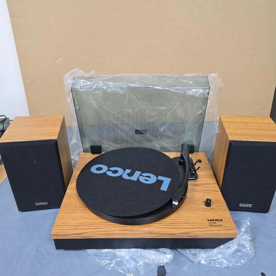 LENCO LS-300 TURNTABLE WITH SPEAKERS SET 
