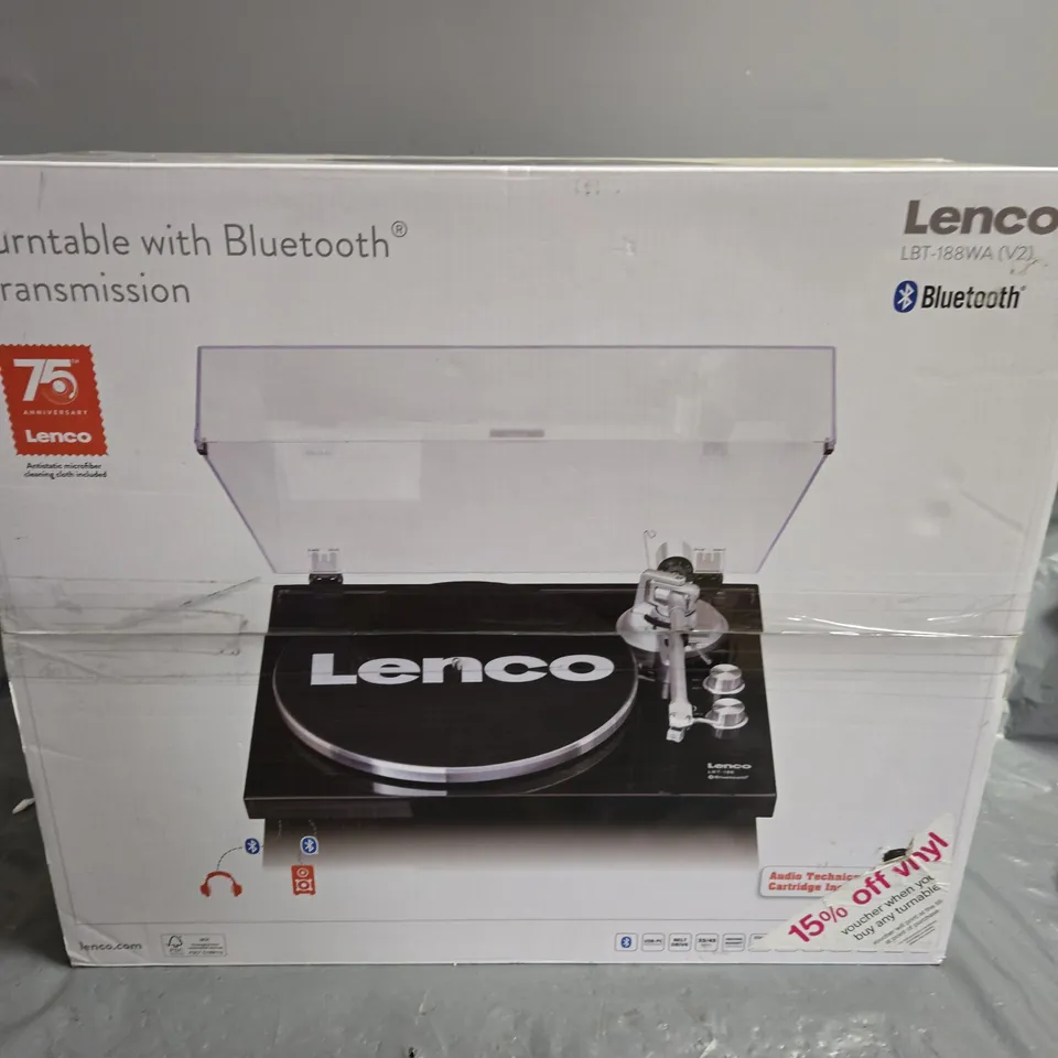 LENCO LBT-188WA TURNTABLE WITH BLUETOOTH TRANSMISSION