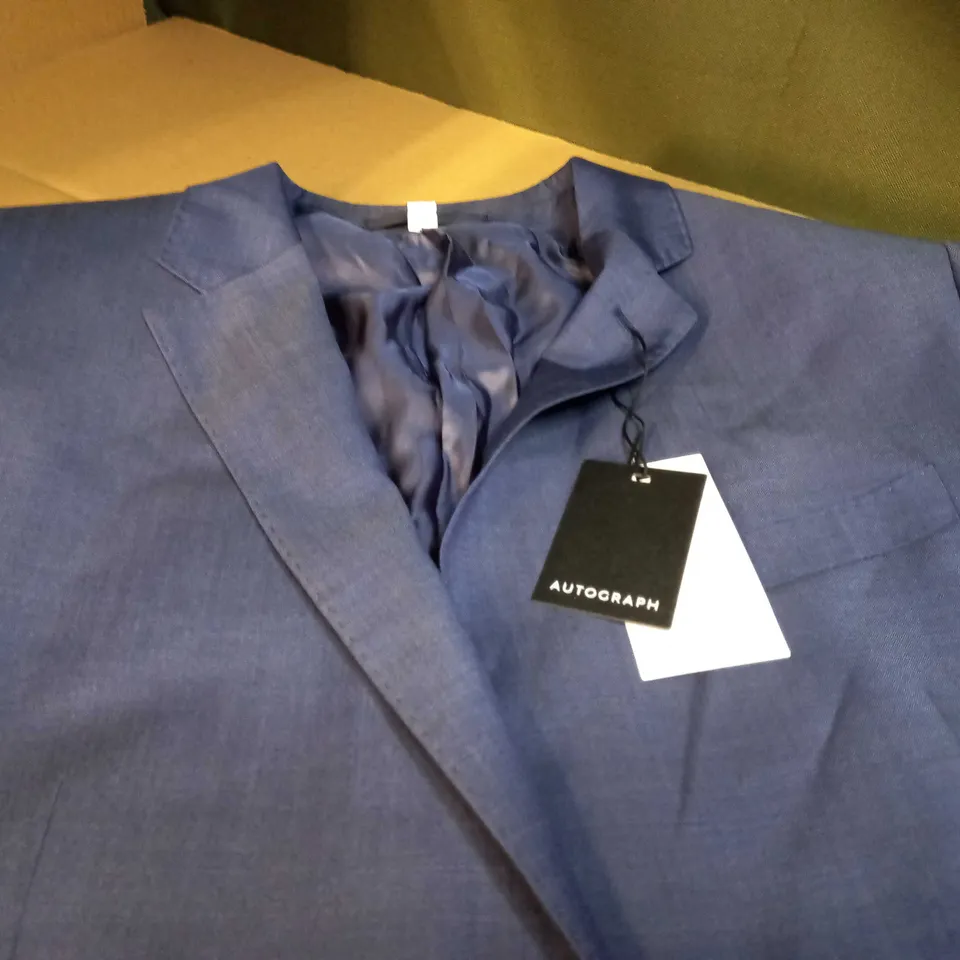 AUTOGRAPH BLUE FINE WORSTED FABRIC SUIT JACKET - SIZE CHEST 44"