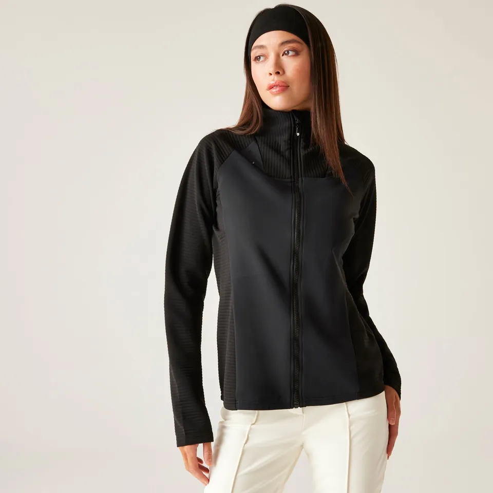 BRAND NEW DARE 2B WOMEN'S SLEEK FULL ZIP MIDLAYER IN BLACK - 6