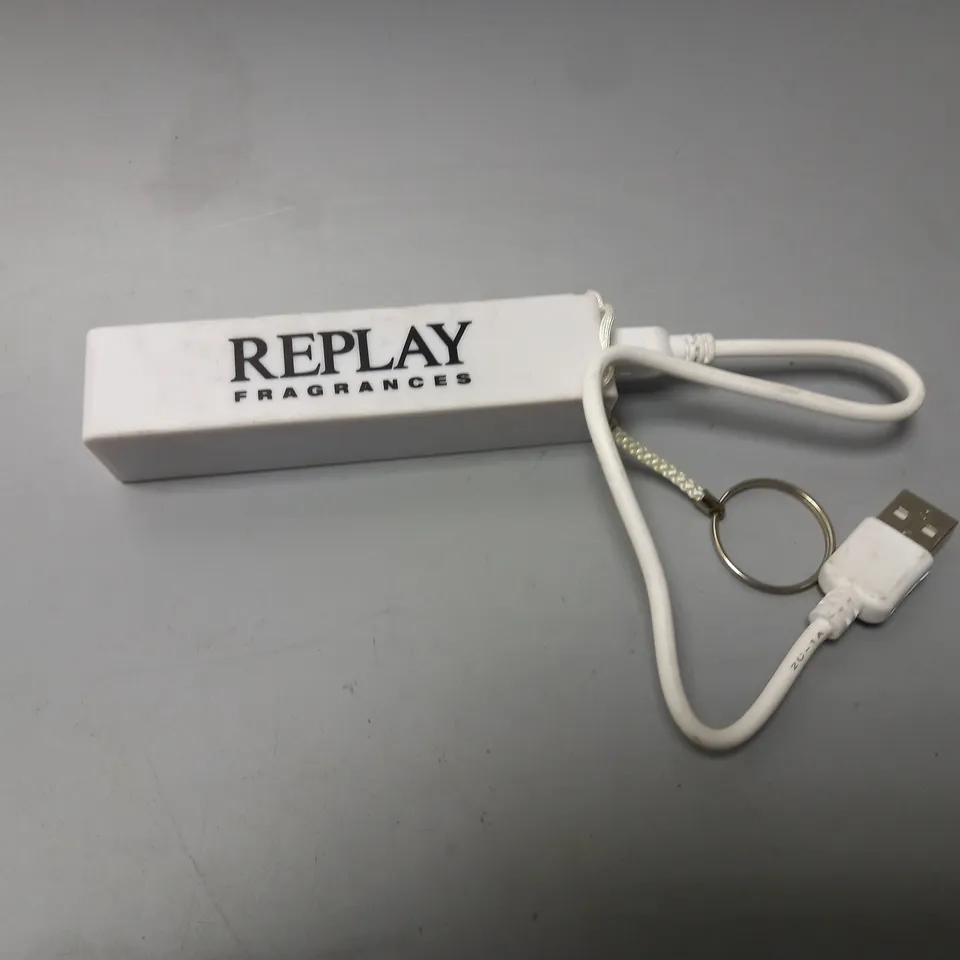 APPROXIMATELY 7 REPLAY FRGRANCES CUSTOM POWERBANKS