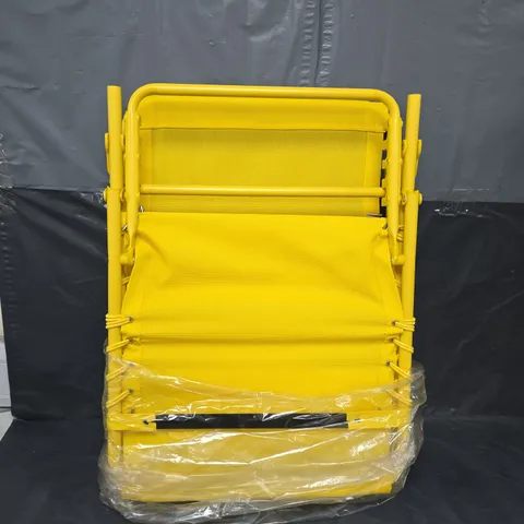 PACK OF 2 SUNLOUNGERS IN YELLOW