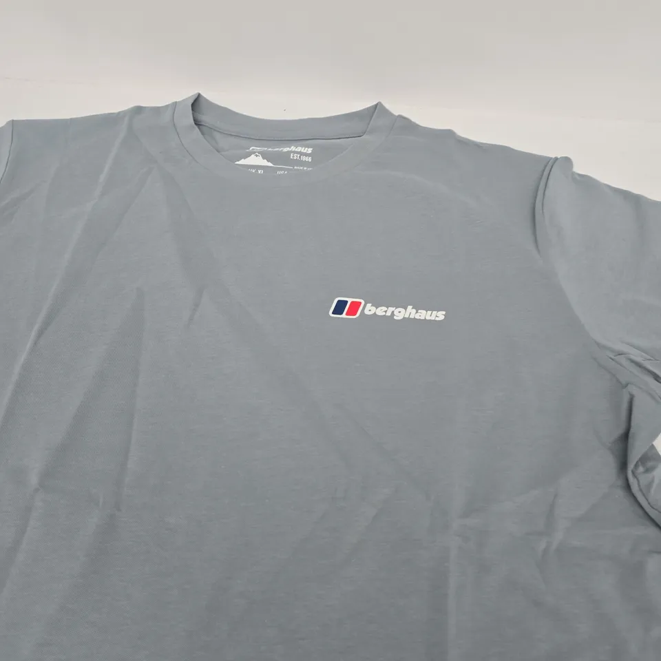 BERGHAUS SKY GRAPHIC LOGO TEE AM – GREY, UK XL
