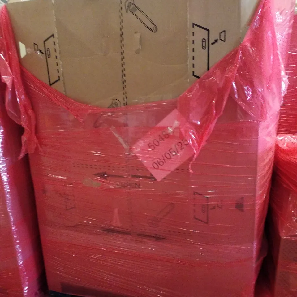 PALLET CONTAINING ASSORTED PRODUCTS INCLUDING AIR FRYER, 2-IN-1 BOOSTER SEAT/BACKPACK, BABY HIGH CHAIR, PET COACH, END TABLE & AIR MATTRESS 