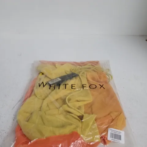 WHITE FOX SUNBLEACHED MIDI DRESS – SUN-PRESSED CITRUS, SIZE L