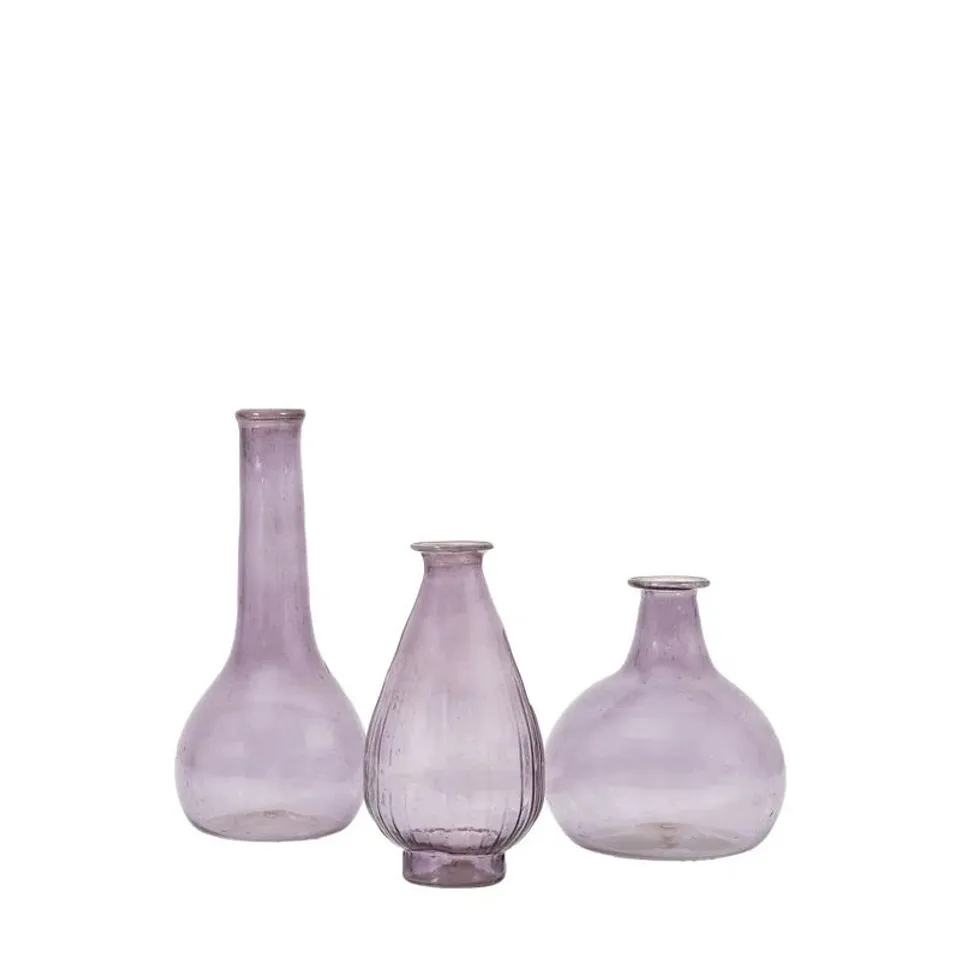 BOXED BIBA VASE GREY (SET OF 3) 80 X 80 X 170MM (1 BOX)