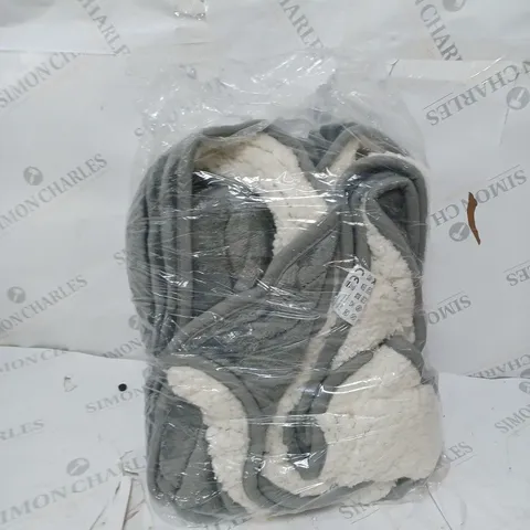 BOXED COZEE HOME OVERSIZED HEATED WRAP IN SILVER/GREY