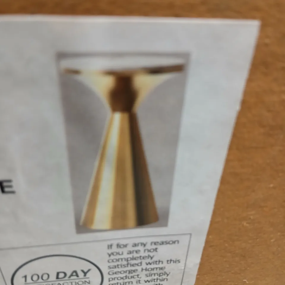 GOLD SIDE TABLE WITH MARBLE TOP