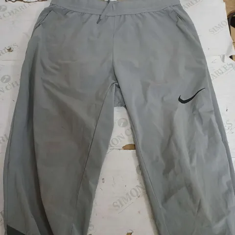 NIKE DRI FIT LIGHT GREY TROUSERS - SMALL