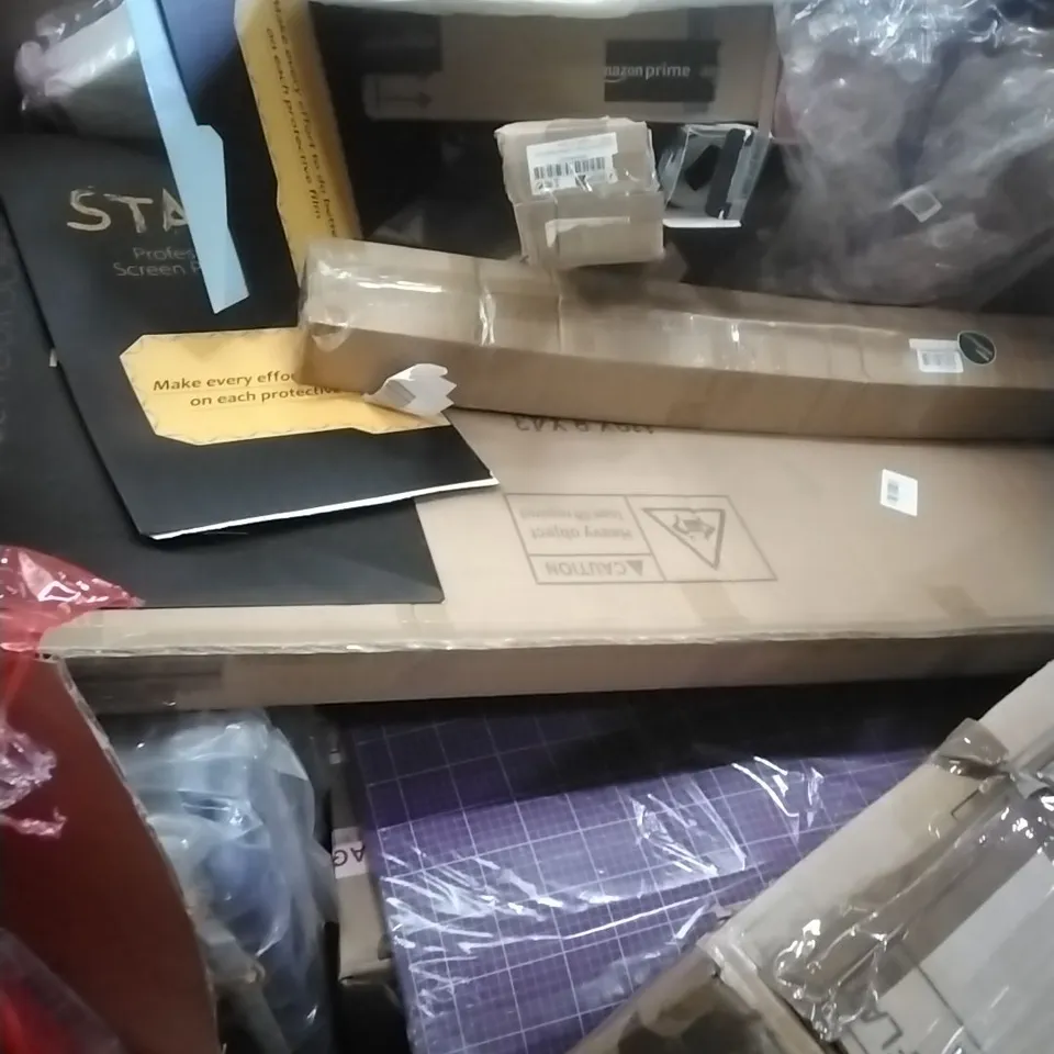 PALLET OF ASSORTED HOUSEHOLD GOODS AND PRODUCTS TO INCLUDE;BIKE, BOXED FURNITURE ETC