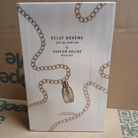 BOXED AND SEALED ECLAT BOHEME EAU DE PARFUM AND PARFUM SOLIDE NECKLACE 