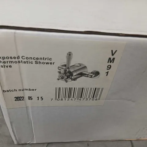 VM91 EXPOSED CONCENTRIC THERMOSTATIC SHOWER VALVE - N/P (SY-VM91-N-P)