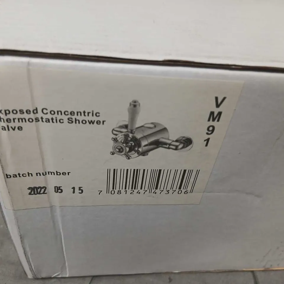 VM91 EXPOSED CONCENTRIC THERMOSTATIC SHOWER VALVE - N/P (SY-VM91-N-P)