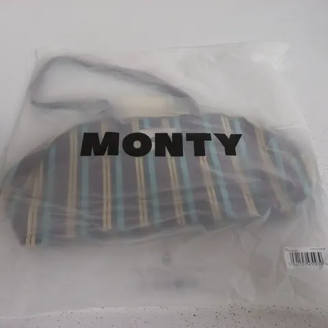 MONTY STRIPED TRUFFLE AND NOIR BAG