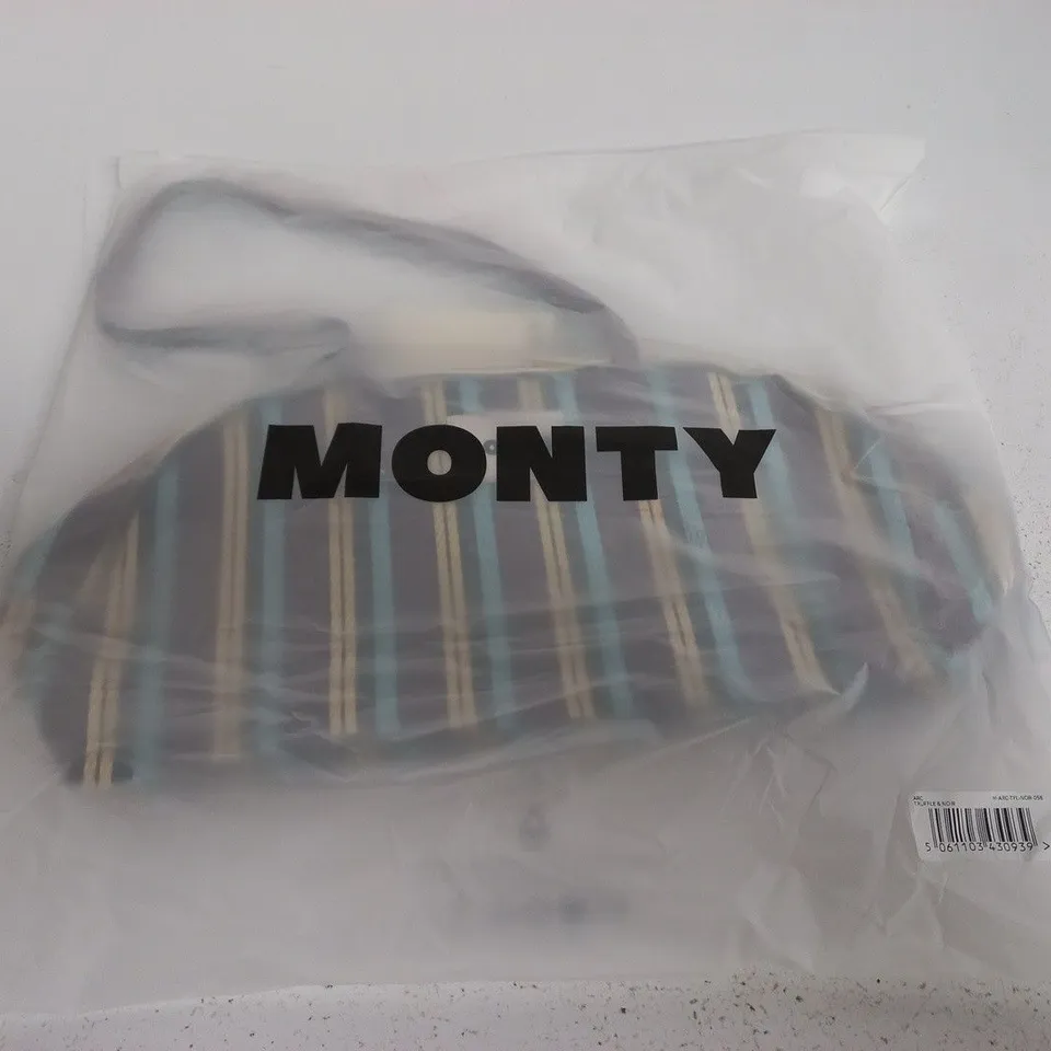 MONTY STRIPED TRUFFLE AND NOIR BAG