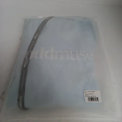ODDMUSE POWDER BLUE HALTER NECK MAXI DRESS – SIZE XL