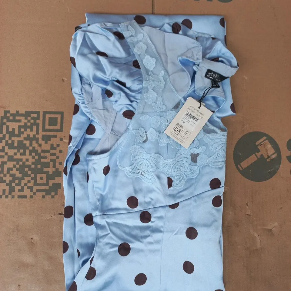 NOBODY'S CHILD AVA MIDAXI DRESS IN OCCASION BLUE SIZE UK 14