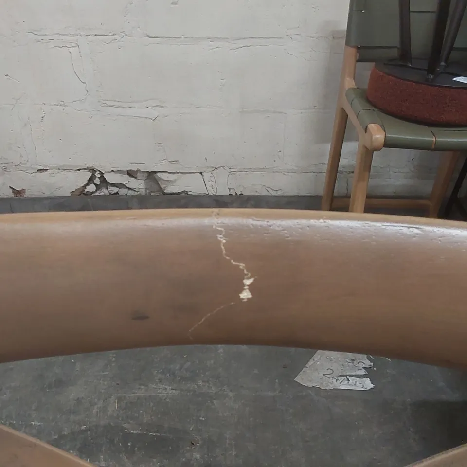 PAIR OF SOLID ELM FRAME WITH RATTAN SEAT | CLASSIC FRENCH CROSS BACK DESIGN | 66 CM KITCHEN COUNTER HEIGHT BAR CHAIRS