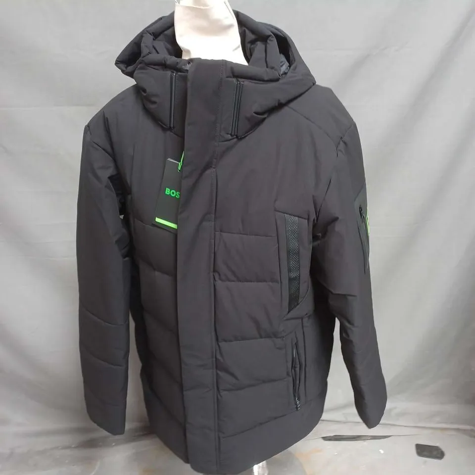 HUGO BOSS BLOCK-X DOWN PARKA IN BLACK SIZE L