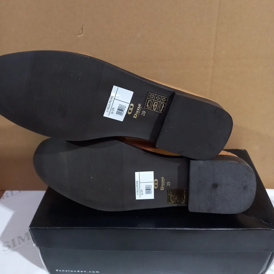 DUNE GILMORE LOAFER IN CAMEL UK SIZE 6