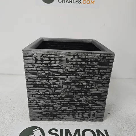 SMALL 32CM SQUARE SLATE PLANTER