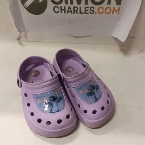 KIDS' PURPLE CROCS-STYLE CLOGS WITH STITCH DESIGN SIZE EU28/29 UK9/10