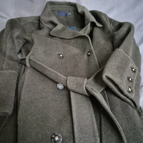 MINT KHAKI DOUBLE FACED TRENCH COAT - LARGE