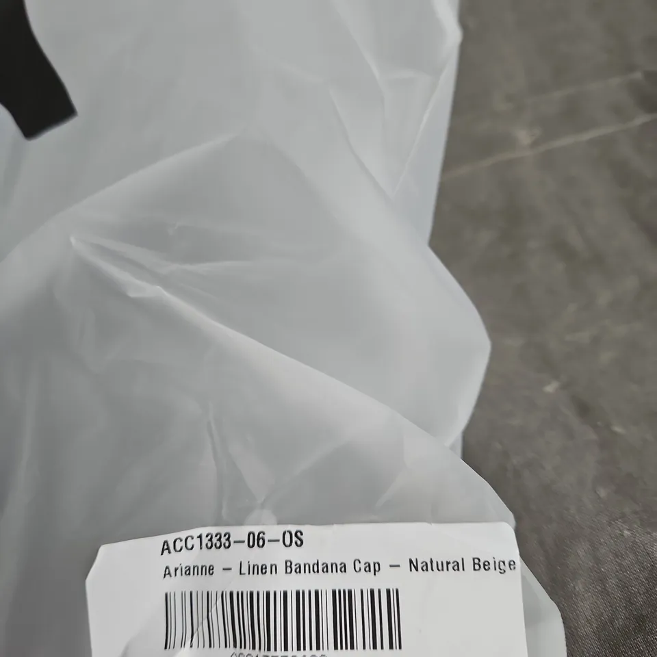 MANIÈRE DE VOIR ARIANNE LINEN BANDANA CAP - NATURAL BEIGE