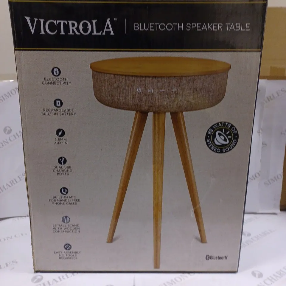 VICTROLA BLUETOOTH SPEAKER TABLE