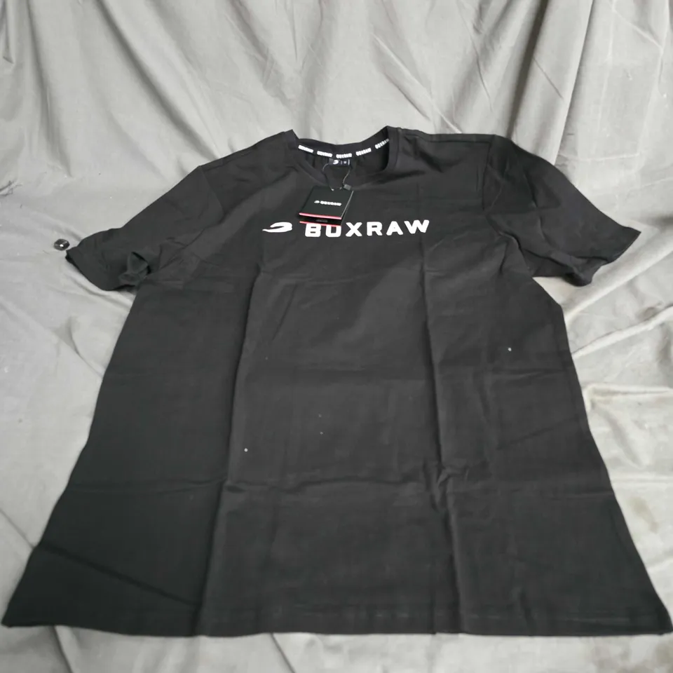 BOXRAW ABC TSHIRT IN BLACK/WHITE SIZE M