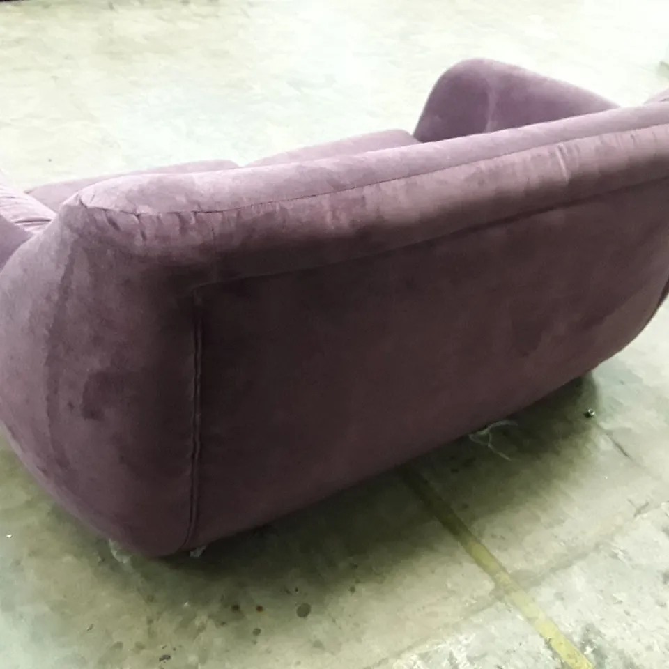 QUALITY DESIGNER MILLICENT 2 SEATER MADE TO ORDER 2 SEATER SOFA - PURPLE FABRIC