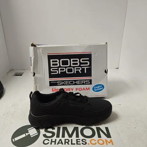 SKECHERS BOBS SPORT MEMORY FOAM SNEAKERS – BLACK - UK 11