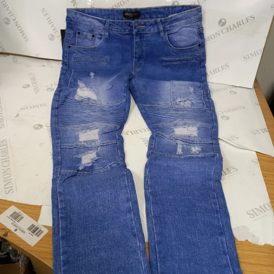 BALMAIN PARIS DENIM JEANS SIZE 38 